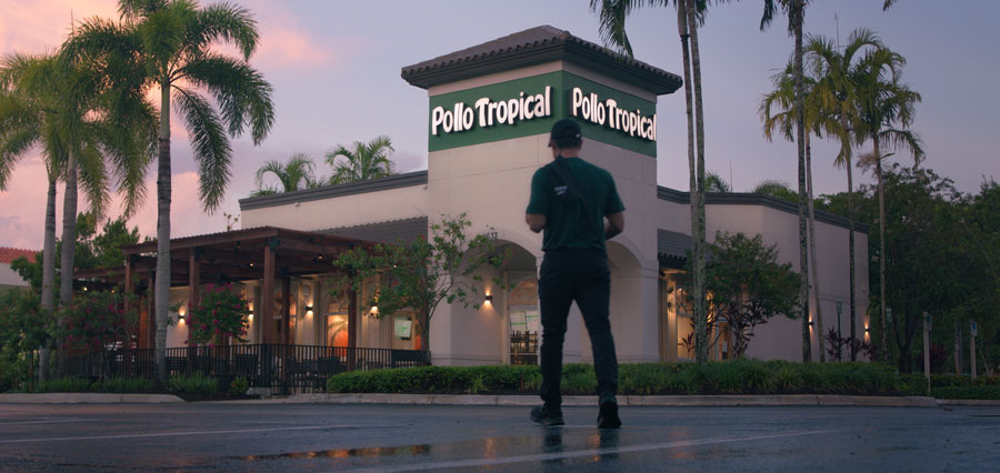 Pollo Tropical commercial shot by Sherman Johnson